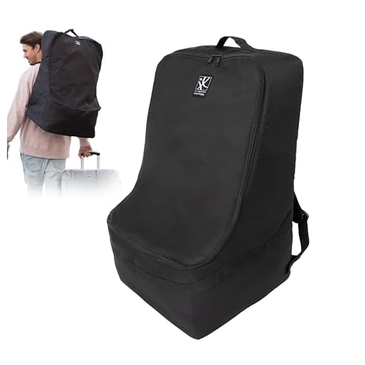 J.L. Childress Padded Backpack Car Seat Bag - Travel Bag for Airplane, Fits Most Baby & Infant Car Seats, Boosters, & Carriers, Airport Accessories for Gate Check or Baggage Check - Ultimate, Black