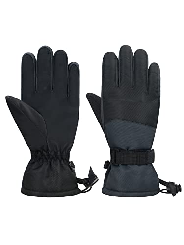 Century Star Kids Waterproof Gloves Snow Gloves Warm Winter Gloves For Kids Boys Girls Ski Gloves Sport Mittens Black Medium #TOP4