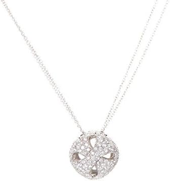 Damiani Ruban 18K White Gold Diamond Pendant Necklace
