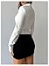 SOLY HUX Women's Button Down Ruched Blouse Long Sleeve Shirts Slim Fit Aesthetic Tops Solid White X-Small