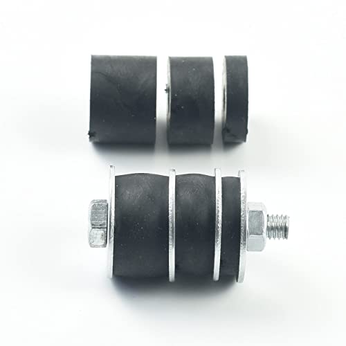 Hawkeng 6mm (M6) Medium Soft Rubber Spacers Standoff Washers Shore A 55 (12 Pack) 4 x 15mm, 4 x 10mm, 2 x 5mm – Black