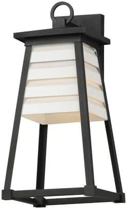 Maxim Shutters - 1 Light Outdoor Wall Mount-18 Inches Tall and 8.5 Inches Wide-White/Black Finish