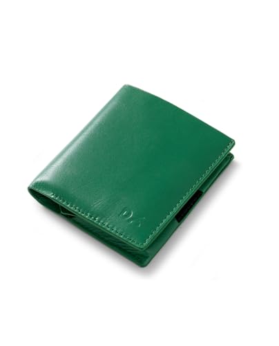 Image of DailyObjects Green Even Bi-Fold Wallet | Men | Premium Design | Full-Grain Leather | Gents Wallet Branded | Handcrafted | Guys | Card Holder | Dedicated Sleeve | Flap Pocket