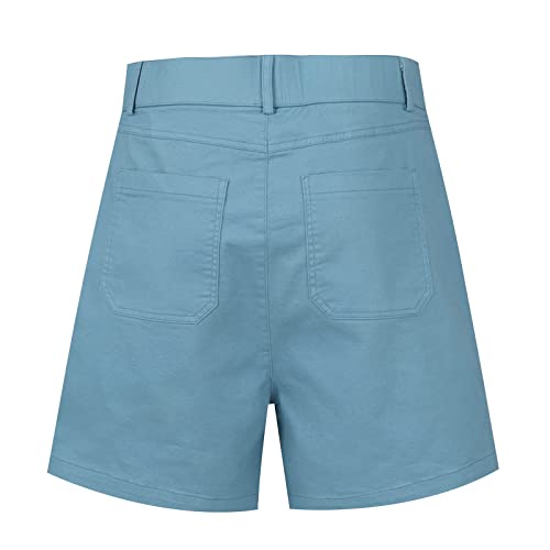 Stretch Twill Shorts Women, Women's Shorts, Shorts Women, White Shorts For Women, Womens Plus Size Shorts, Plus Size Womens Shorts, Women Stretch Twill Short, Loose Shorts Women(Large,Za-Blue) #TOP4