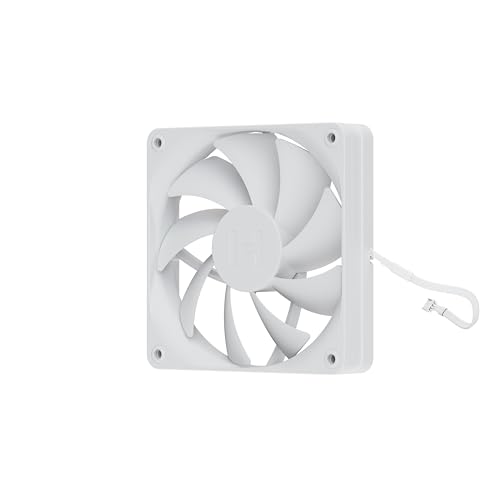 Image of Hyte Flow FA12 120mm PC Case Fans 4-Pack, High Performance, Low Noise, 1500 RPM, 4-Pin PWM, Fluid Dynamic Bearing - Snow White