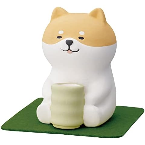 Stone Diffuser Tea-Drinking Animals [ Designed in Japan] Non Electric Passive Diffuser for Essential Oil and Aromatherapy (Ceramic/Clay) (Tea-drinkig Dog) Cover