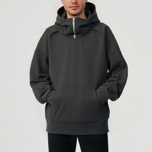Pulls homme fleece haut de gamme style polo classique et col montant