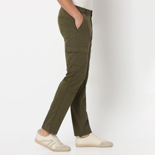Image of Spykar Men's Regular Cargo Pants