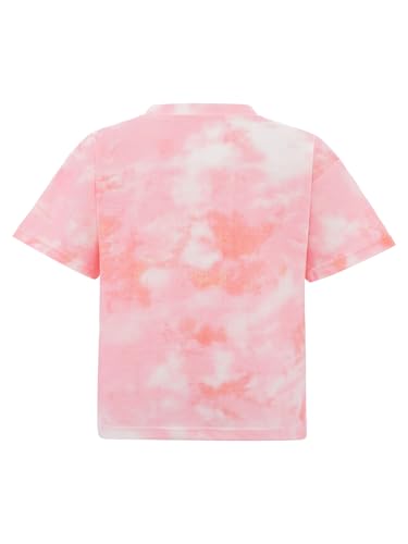 FEESHOW Girls Kids Short Sleeve Crewneck T-Shirts Tie-Dye Athletic Performance Shirts Casual Top for Beach Vacation4