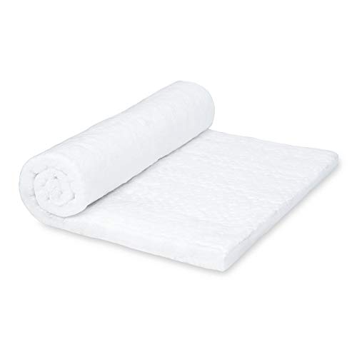 Nutec MaxWool Ceramic Fiber Insulating Blanket, 1/2″ x 12″ x 24″, High Temperature 2400F, Durable, Lightweight, 8# Density