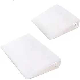 Kit Travesseiro Antirrefluxo para Berço e Carrinho, Inclinação 15°, 100% Algodão, 2 Unidades