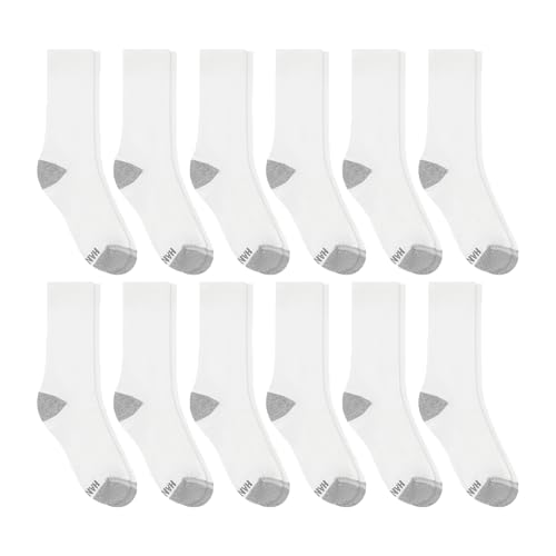 Image of Hanes Men's Socks, Active Cool X-temp Lightweight Moisture-wicking Cushioned Ankle, Crew and No Show, 12 and 14 Pair Packs