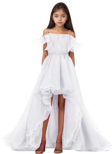 LTW Pageant Dress for Girls Organza Quinceanera Dress Rhinestones Flower Girl Dresses