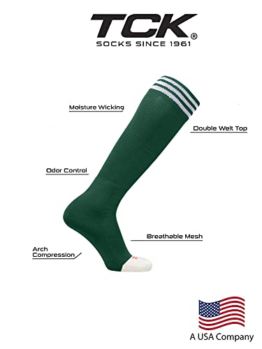 Image of TCK Striped Soccer Socks for Kids, Youth & Adults - Over the Calf Tube Socks for Men & Women, Baseball & Football Team Sports