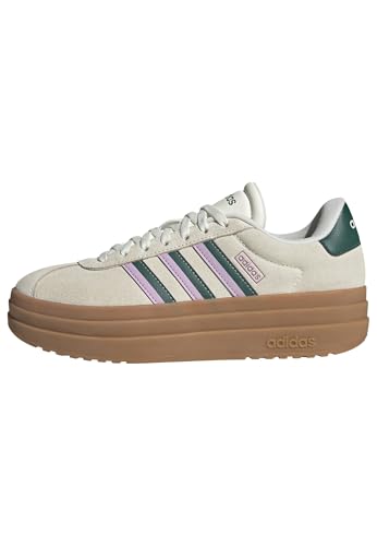 adidas Damen VL Court Bold Shoes Schuhe, Off White/Collegiate Green/Bliss Lilac