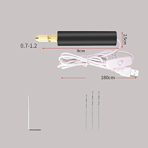 NC Mini furadeira elétrica portátil de metal furador de metal, ferramenta manual e cabo USB para art