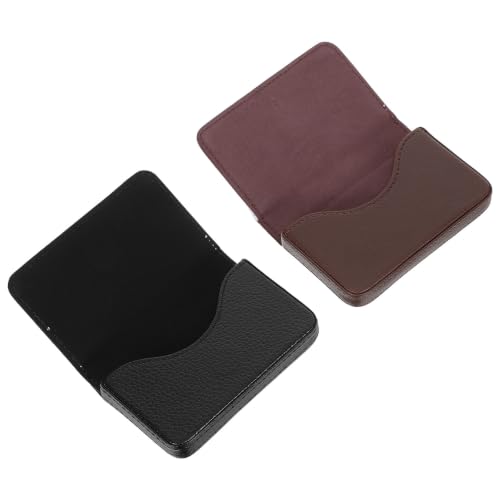 Caja para tarjetas de visita de metal IMIKEYA con cierre magnético y diseño portátil de 2 piezas