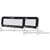 Dream On Me Lightweight Mesh Security Adjustable Bed Rail Double Pack with Breathable Mesh Fabric in Black,2 Count (Pack…