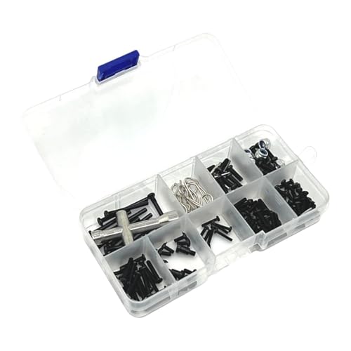 Zanthicia Juego de tornillos hexagonales M4 ligeros para coche RC, herramienta de reparación práctica y portátil con caja almacenamiento, para aficionados a los aficionados en movimiento, kits