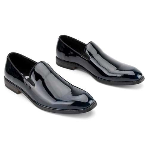 Image of JITAI Men's Dress Shoes - Casual Rubber & Leather Loafers for Men - Fashion Business Formal Wear
