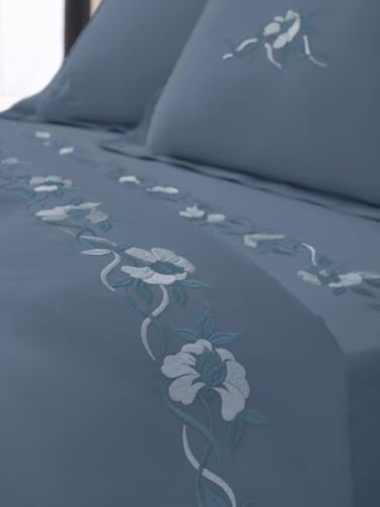 King Bed Sheet Set in Blue, Soft & Stylish