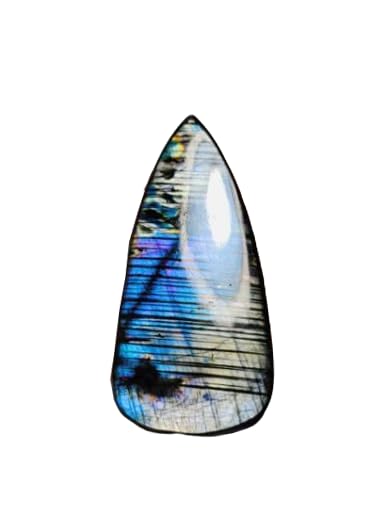 Cabochon labradorite naturelle cœur 66mm pour sublimer vos bijoux DIY