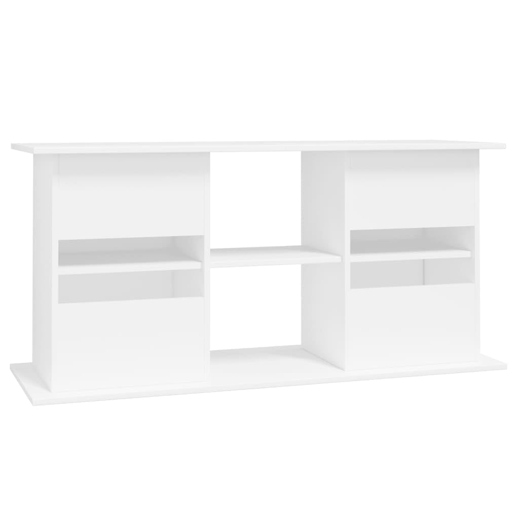 IKAYAA Mueble para Acuario de MDF 121 x 41 x 58 cm Soporte para Acuario Soporte para Tanque de Reptiles con Gabinete de Almacenamiento para Salón, Oficina, Recepción, Blanco