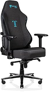 Secretlab TITAN 2020 Charcoal Blue Gaming Chair - Reclining - Ergonomic - Comfortable Computer Chair with 4D Armrests - Headrest & Lumbar Support - Black/Blue - Hybrid Leather