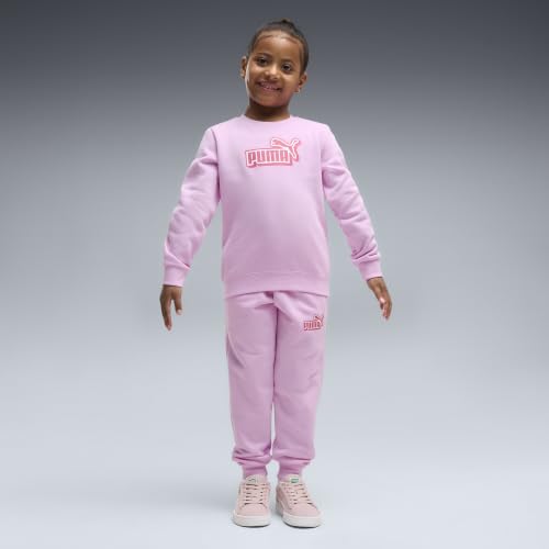 PUMA Ensemble de survêtement à logo Essentials Enfant 116, Mauve Glow Pink