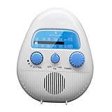 Angoily Wasserdichtes Duschradio mit USB Ladung Auto Fm Receiver und Lautsprecher Tragbares Mini Bad...