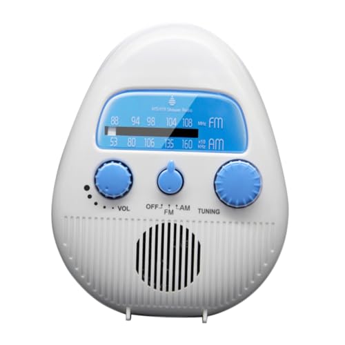 Angoily Wasserdichtes Duschradio mit USB Ladung Auto Fm Receiver und Lautsprecher Tragbares Mini Bad Radio für Küche Outdoor mit Starkem Bass und Praktischem Design Weiß Angoily Wasserdichtes Duschradio mit USB Ladung Auto Fm Receiver und Lautsprecher Tragbares Mini Bad Radio für Küche Outdoor mit Starkem Bass und Praktischem Design Weiß
