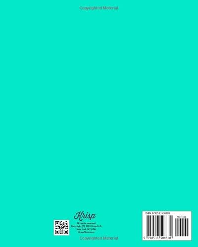 Krisp® Blank Book For Writing And Drawing - Turquoise Cover Minimalist Journal For Kids And Adults: New #TOP1