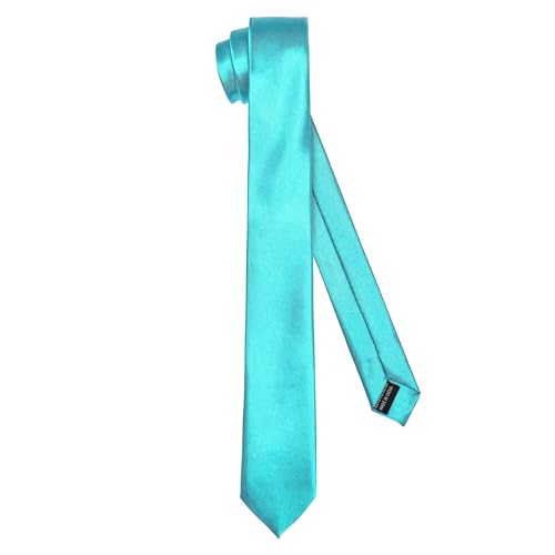 Ladeheid Cravate classique pour hommes, brillante, parfaite pour le bureau et les festivités, couleurs variées - Idéale pour les réunions d'affaires,...