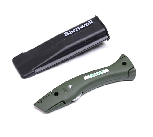 Barnwell Matt Olive Green Dolphin Delphin Carpet Fitters Work Trimming Fixed Handle and Holster