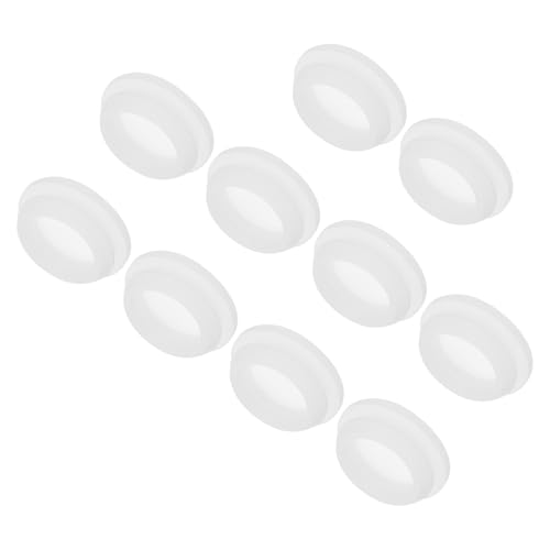 Image of MECCANIXITY 10pcs Silicone Snap in Locking Hole Plugs,25mm /1 Inch Mounting Diameter Narrow Groove Width 2mm Panel Seal Cover Round for Kitchen Bulkheads Waterproof Sealing Plugs Clear