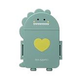 THERMOBABY   Boite à goûter Dino   Boîte repas pour enfant   Boîte à déjeuner pour enfant avec compartiments   Lunchbox   Idéal Pour Ecole ou Déplacements   Dinosaure   Vert