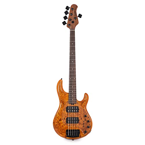 Sterling By Music Man 5 String Bass Guitar, Right, Amber (Ray35Hhpb-Am-R2) #TOP2