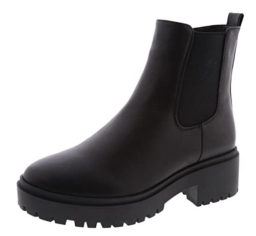 TOP Moda Womens Chelsea Ankle Boot Platform with Chunky Heel