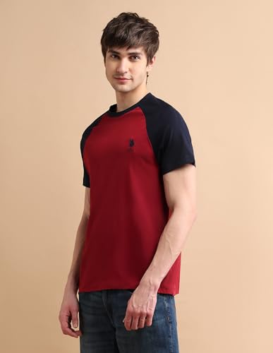 Image of U.S. POLO ASSN. Knitted Cotton T-Shirts for Men - 100% Cotton, Breathable & Comfortable, Half Sleeves Mens Casual T Shirts