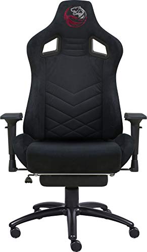 CADEIRA GAMER PCYES MAD RACER V12 PRETA EM SUEDE IMPERMEABILIZADO - MADV12PTSDG