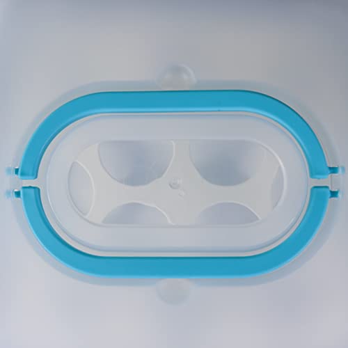 Diirppr 2 In1 Square Cupcake Carrier And Cake Keeper With Lid, Christmas Party Container With Cupcake Carrier Holder Trays Holds Up To 12 Cupcakes Or 1 10" Cake, Dishwasher Safe (Blue) #TOP3