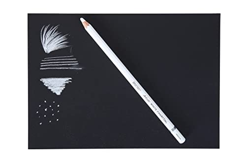 BRUSTRO Artists Coloured Pencils | Black & White | Set of 6 (3 Whites and 3 Blacks) | Ideal for Students and Adults, Color, Sketching, Shading, Drawing, Blending, Mandala Art, School, Office Use (Image - 3)