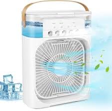 Portable Humidifier Air Cooler Mist Fan Mini Cooler with 3 Speed Mode with Water Spray Desk Fan.