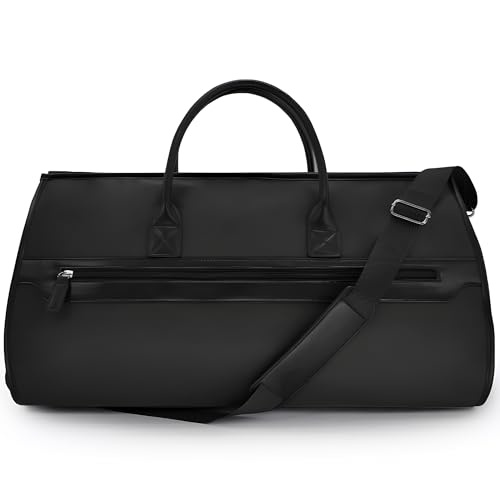 Nobl Travel Fold N Go Duffel Bag in sleek black, featuring a spacious design, dual handles, and an adjustable shoulder strap, emphasizing versatility for travel needs.