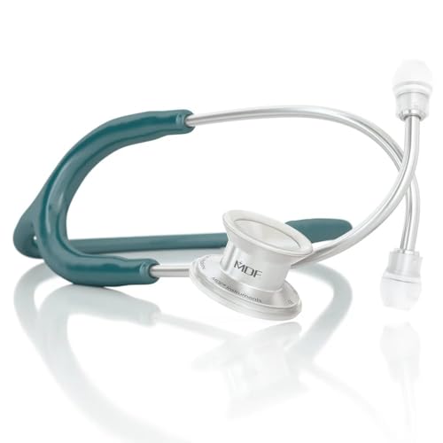 MDF Instruments, MD One Stetoscopio pediatrico in acciaio inox premium della a due testine - Verde acqua (MDF777C-09)