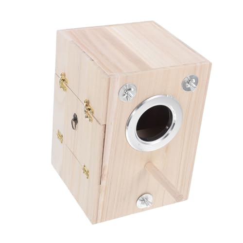 MINAOLULUS 木製鳥繁殖箱 大容量巣箱 家用鳥飼育ボックス インキュベーター機能付き インコ カナリア オウム適用