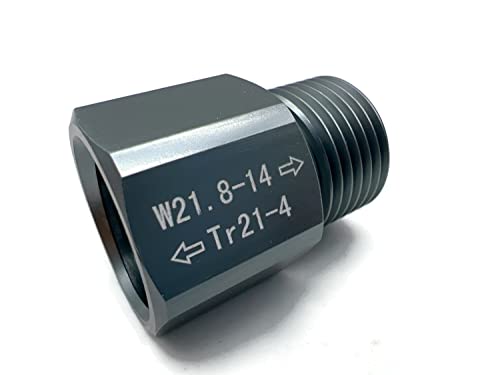 Exoda adaptador de cilindro CO2 TR21-4 a W21.8 para sistema de grifo de cerveza regulador de presión resistente a la corrosión duradero con juntas para cilindros de soda