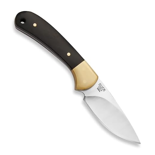 Buck Knives 113 Ranger Skinner Fixed Blade Hunting Knife 3 1/8" Skinner Blade, Genuine Ebony Handle