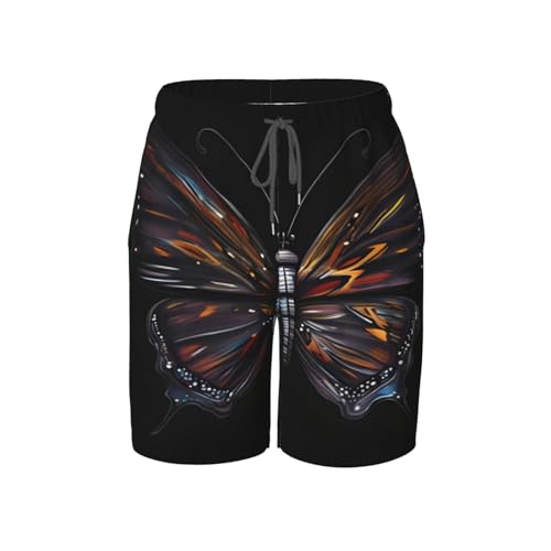 Mystery Butterfly Youth Beach Pants, Soft and Breathable, with Drawstring Waist, Suitable for Sports and Leisure.