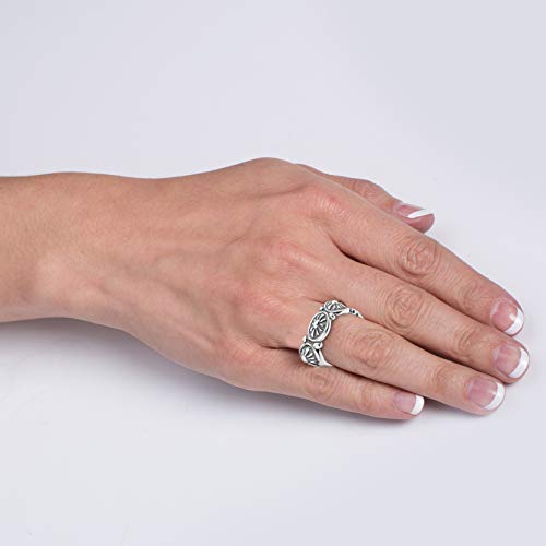 American West Jewelry Sterling Silver Concha Design Ring, Sizes 5 to 102